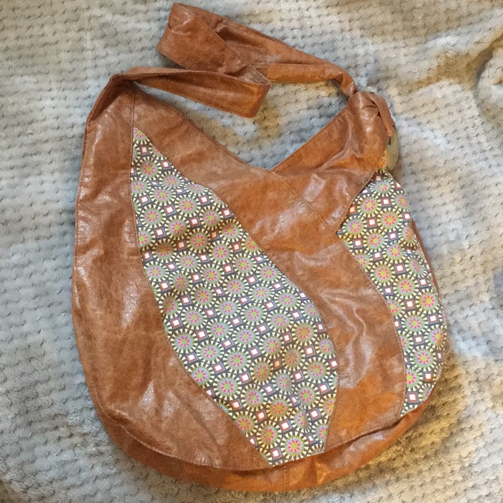 Vegan Leather Hobo Bag Festival Hippie Psychedelic